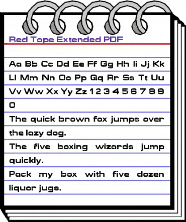 Red Tape Extended Regular animated font preview Red Tape Extended Regular animated font preview
