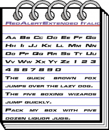 RedAlertExtended Italic animated font preview RedAlertExtended Italic animated font preview