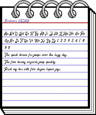 Redoura DEMO Regular animated font preview