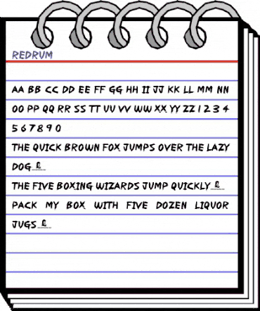REDRUM Regular animated font preview