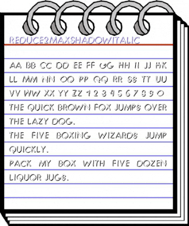 Reduce2MaxShadow ShadowItalic animated font preview Reduce2MaxShadow ShadowItalic animated font preview