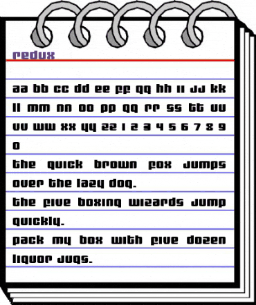 Redux Regular animated font preview Redux Regular animated font preview