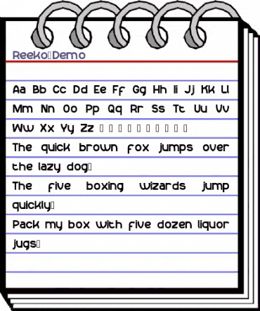 Reeko_Demo Regular animated font preview Reeko_Demo Regular animated font preview