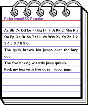 ReferenceSSK Regular animated font preview
