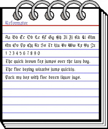 Reformator Regular animated font preview
