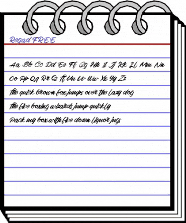 Regad FREE Regular animated font preview