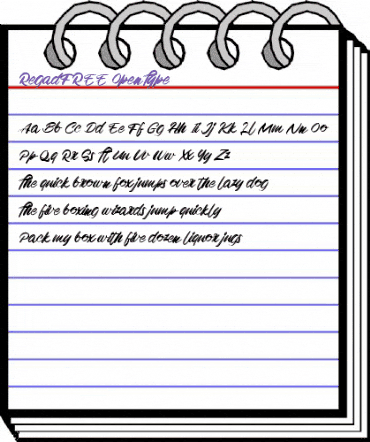 Regad FREE Regular animated font preview