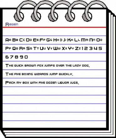 Regen Regular animated font preview Regen Regular animated font preview