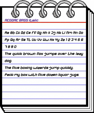 REGGAE BASS Italic animated font preview REGGAE BASS Italic animated font preview
