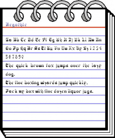 Regothic Regular animated font preview Regothic Regular animated font preview