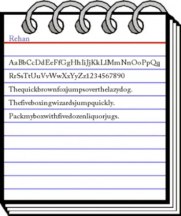 Rehan Regular animated font preview Rehan Regular animated font preview