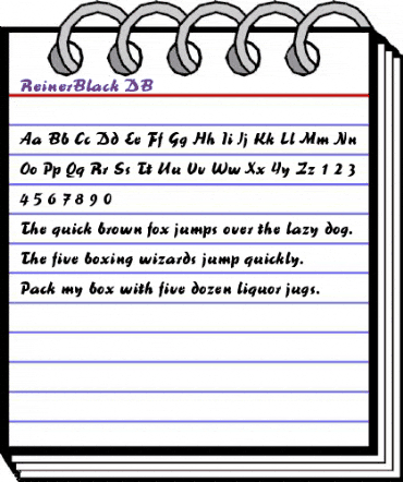 ReinerBlack DB Medium animated font preview ReinerBlack DB Medium animated font preview