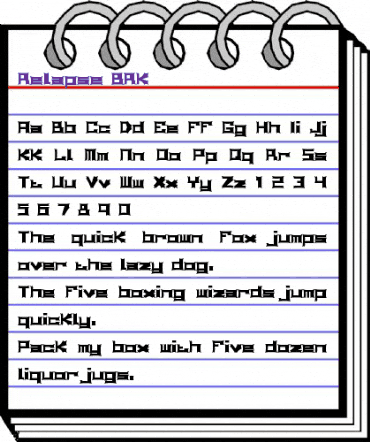 Relapse (BRK) Regular animated font preview