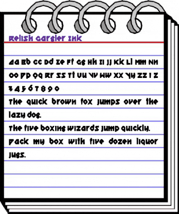 Relish Gargler Ink Regular animated font preview Relish Gargler Ink Regular animated font preview