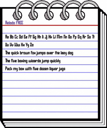 Relods FREE Regular animated font preview