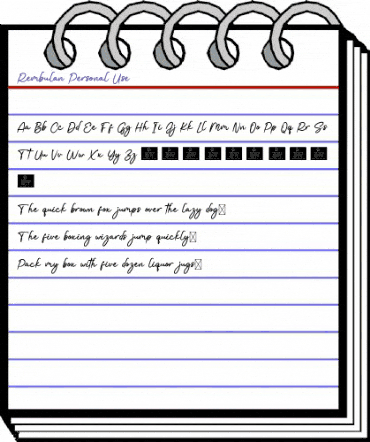 Rembulan Personal Use animated font preview