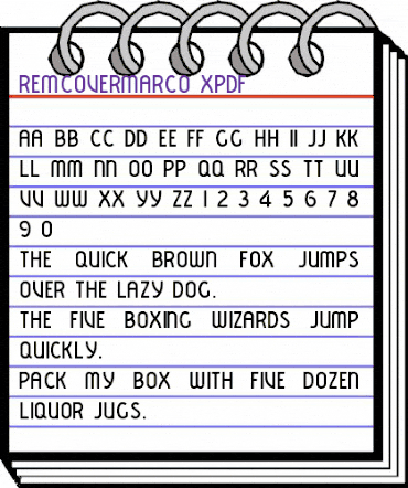 RemcoVermarco XPDF Regular animated font preview