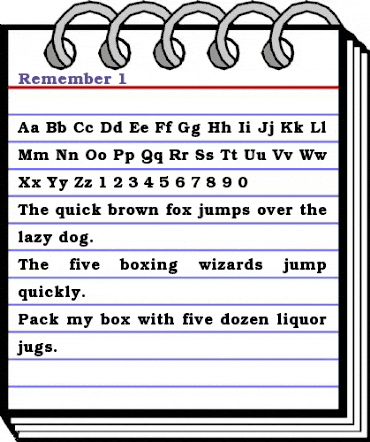 Remember 1 Bold animated font preview