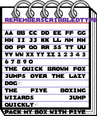 RememberScribbledTypes? Regular animated font preview