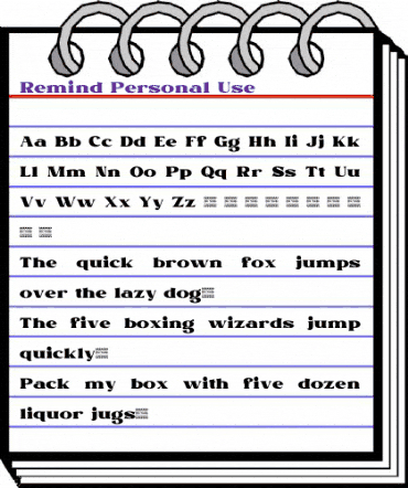 Remind Personal Use Regular animated font preview Remind Personal Use Regular animated font preview