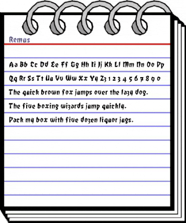 Remus Regular animated font preview Remus Regular animated font preview
