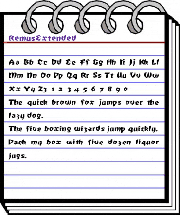 RemusExtended Regular animated font preview RemusExtended Regular animated font preview