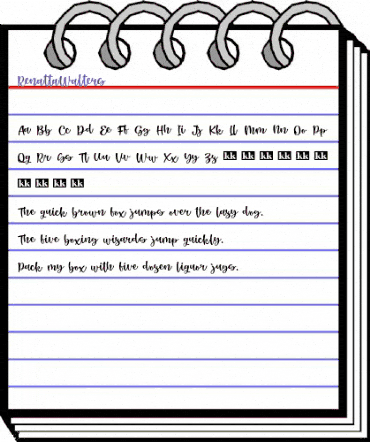 Renatta Walters Regular animated font preview Renatta Walters Regular animated font preview