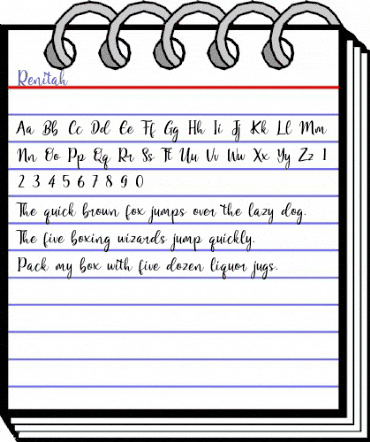 Renitah Regular animated font preview