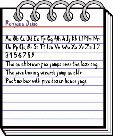 Renjana Demo Regular animated font preview