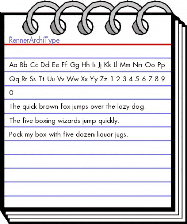 Renner Regular animated font preview