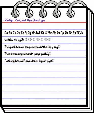 Rentga Personal Use animated font preview