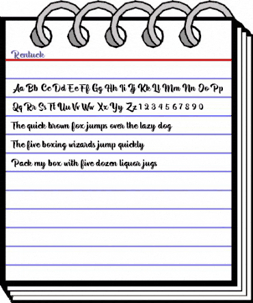 Rentuck Regular animated font preview Rentuck Regular animated font preview