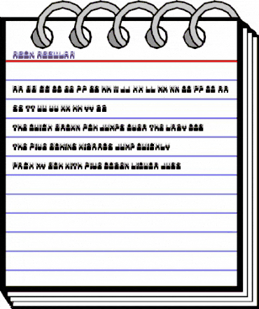 Reon Regular animated font preview