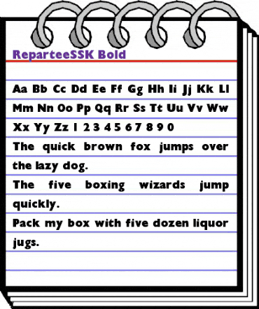 ReparteeSSK Bold animated font preview ReparteeSSK Bold animated font preview