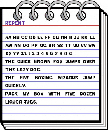 Repent Regular animated font preview Repent Regular animated font preview