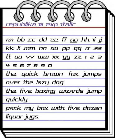 Republika III Exp Italic animated font preview Republika III Exp Italic animated font preview