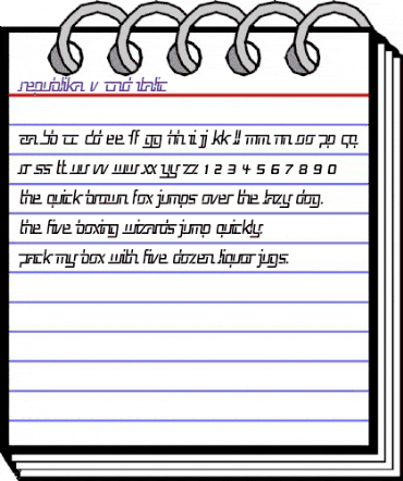 Republika V Cnd Italic animated font preview Republika V Cnd Italic animated font preview