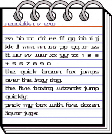 Republika V Exp Regular animated font preview Republika V Exp Regular animated font preview
