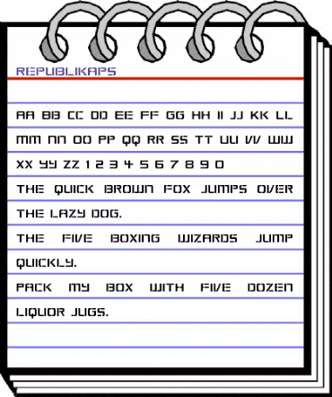 Republikaps Regular animated font preview Republikaps Regular animated font preview