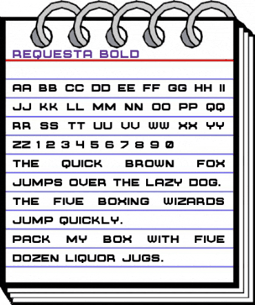 Requesta Bold animated font preview