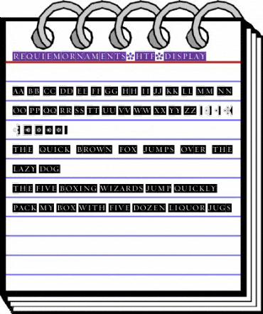 RequiemOrnaments HTF-Display animated font preview