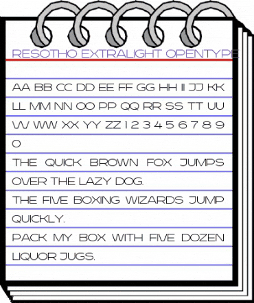 Resotho Extralight Extralight animated font preview Resotho Extralight Extralight animated font preview