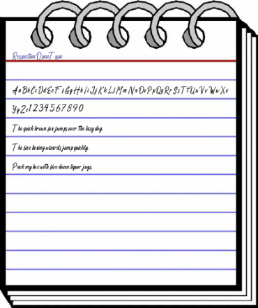 Respection Regular animated font preview