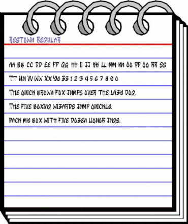 Restown Regular animated font preview Restown Regular animated font preview