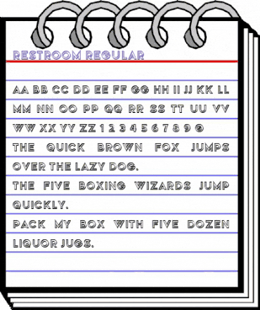 Restroom Regular animated font preview Restroom Regular animated font preview