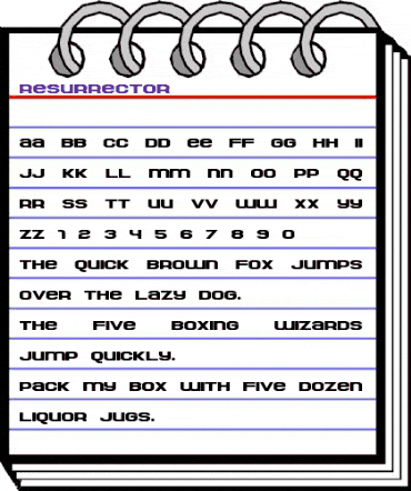 Resurrector Regular animated font preview Resurrector Regular animated font preview