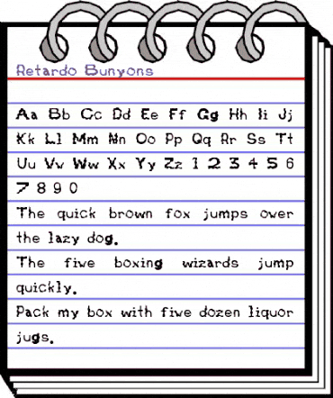 Retardo Bunyons 1 animated font preview Retardo Bunyons 1 animated font preview