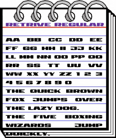 Retrive Regular animated font preview Retrive Regular animated font preview