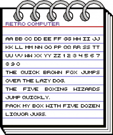 Retro Computer Regular animated font preview