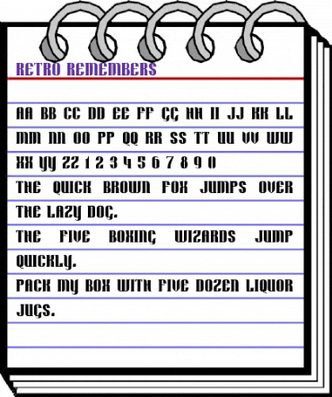 Retro Remembers Regular animated font preview Retro Remembers Regular animated font preview